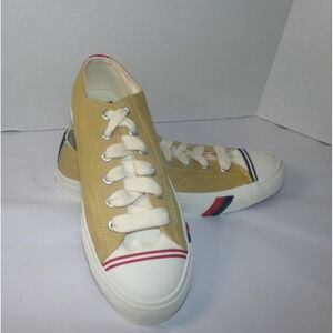 Pro-Keds Royal Lo Lace Up~sz 11~ Tan Canvas Shoes Sneaker